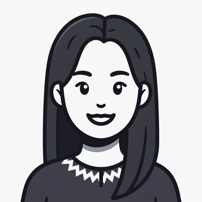 Asian woman cartoon avatar