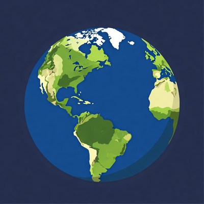 Colorful Earth Globe Illustration