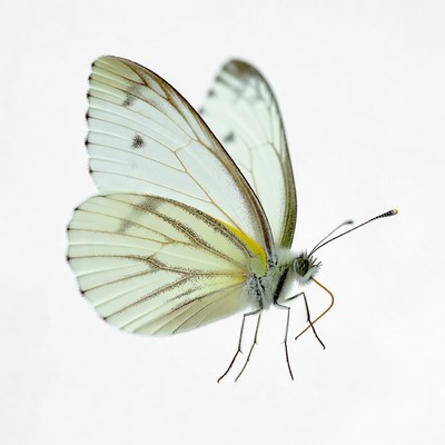 White Butterfly with Black Spots