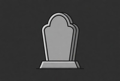 Gray Tombstone Illustration