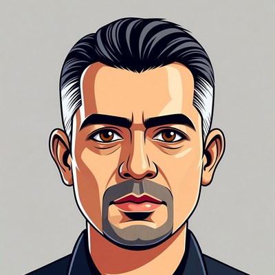 Man with gray temples and goatee