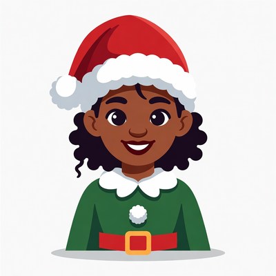 Smiling African-American Elf Girl