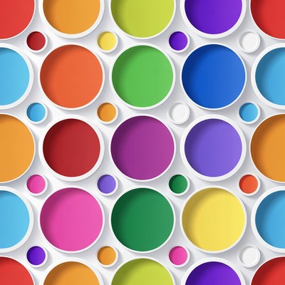 Colorful 3D Circles Pattern Background