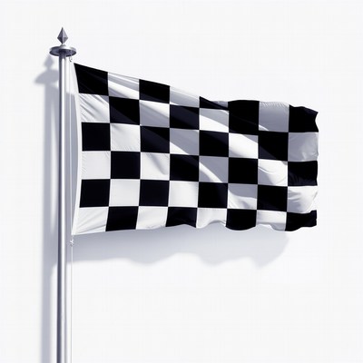 Checkered Flag on Pole