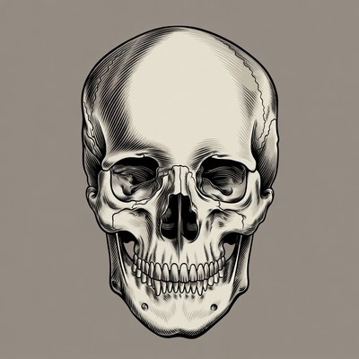 Human Skull Illustration