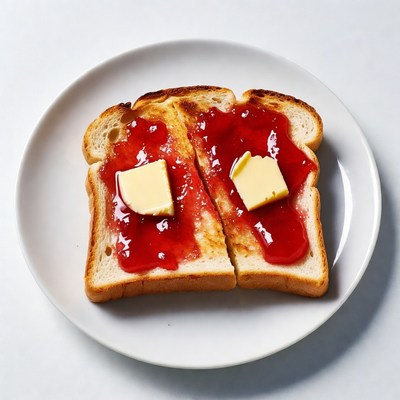 Toast with Jam and Butter