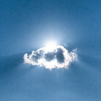 Sun Shining Through Cloud