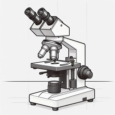 Compound Microscope Illustration