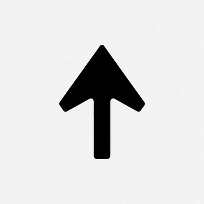 Black upward arrow icon