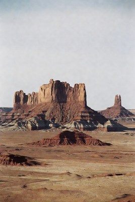 Majestic Red Rock Formation in Desert