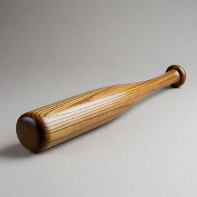 Wooden baseball bat isolated