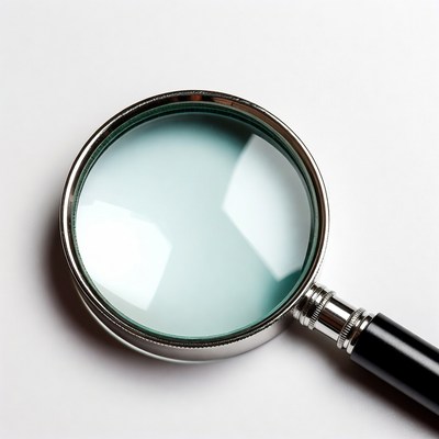 Magnifying Glass on White Background