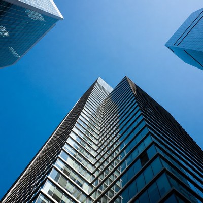 Modern Skyscrapers Against Blue Sky