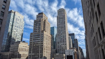 Tall skyscrapers in New York City