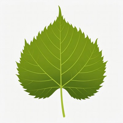 Green Aspen Leaf Illustration