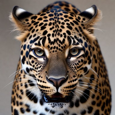 Leopard close-up portrait