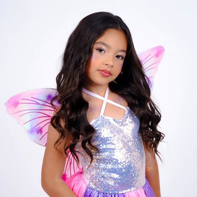 Girl in fairy costume with wings