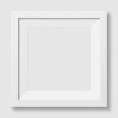 Empty White Picture Frame