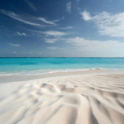 Sandy Beach with Turquoise Ocean