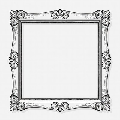 Ornate Empty Picture Frame