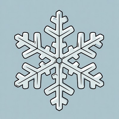 White Snowflake Illustration