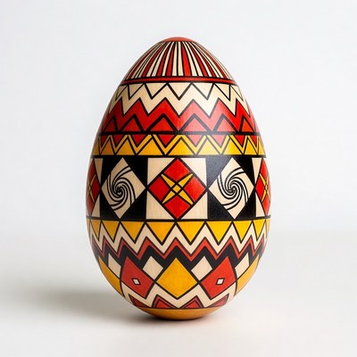 Colorful Painted Easter Egg