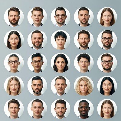 Diverse Professional Headshots Grid