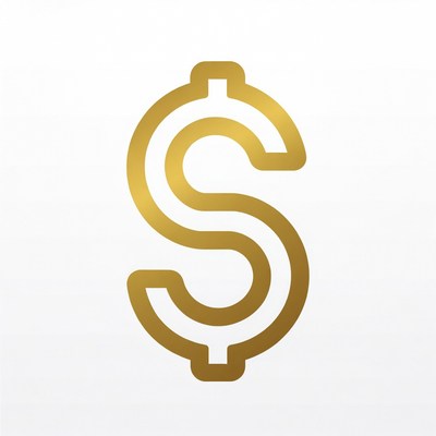 Golden Dollar Sign Icon