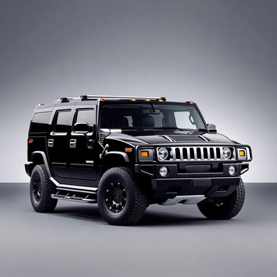 Black Hummer H2 SUV