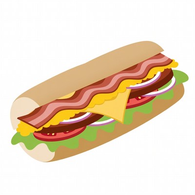 Bacon Cheeseburger Sub Sandwich