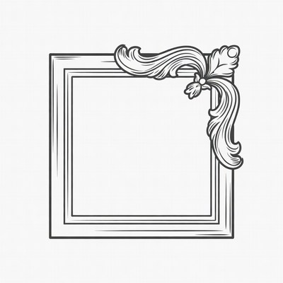 Ornate Corner Frame Illustration