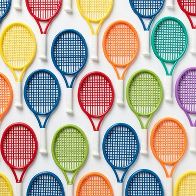 Colorful Tennis Rackets Pattern
