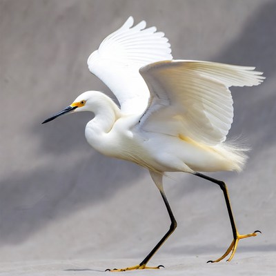 Snowy Egret Spreading Wings