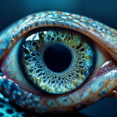 Close-up leopard gecko eye