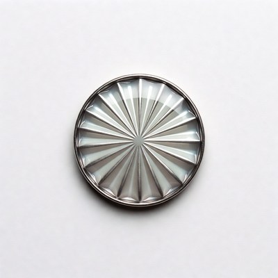 Silver Sunburst Pattern Coin