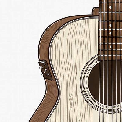 Acoustic Guitar Illustration