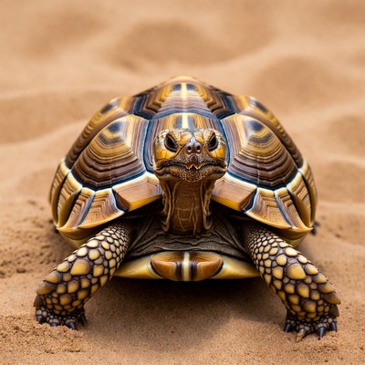 Radiated Tortoise on Sand