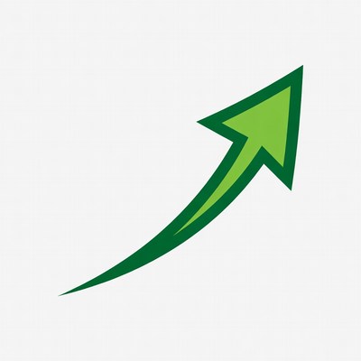 Green upward arrow clipart