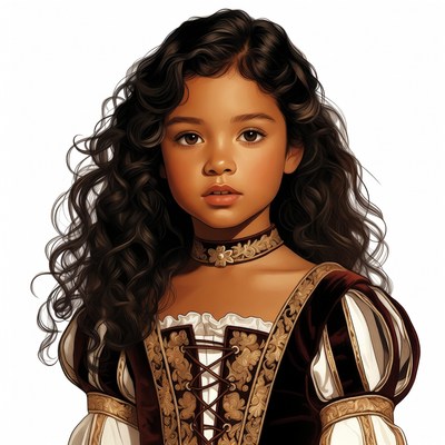 Young girl in Renaissance dress