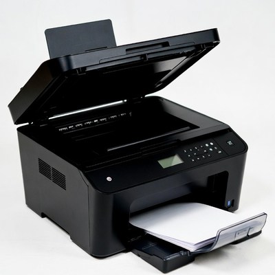 Black Multifunction Printer Open