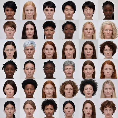 Diverse Women Headshots Grid
