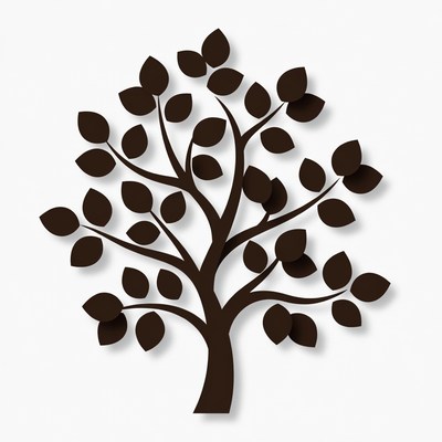 Black Silhouette Tree Illustration