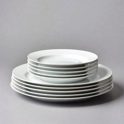 Stack of White Plates