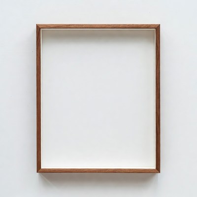 Empty Wooden Picture Frame