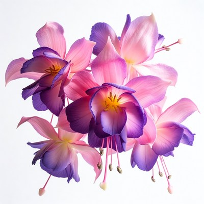 Purple Fuchsia Flowers Bouquet