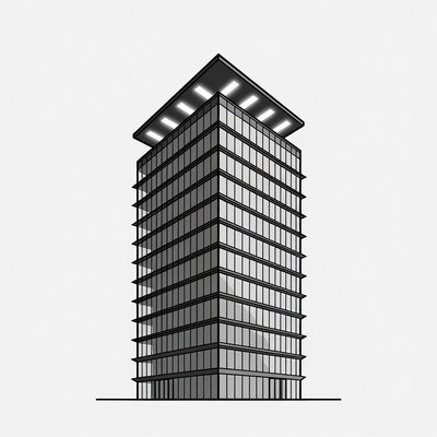Modern Skyscraper Building Illustration