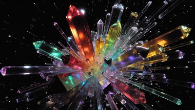 Rainbow Crystal Explosion Burst