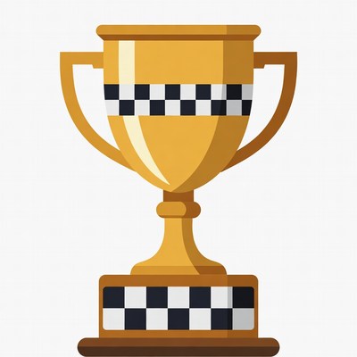Racing Trophy with Checkered Pattern
