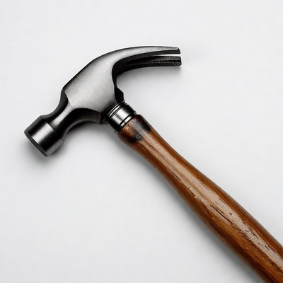 Claw Hammer on White Background
