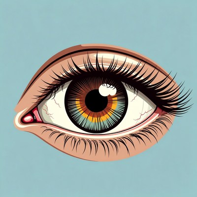 Colorful Illustrated Human Eye